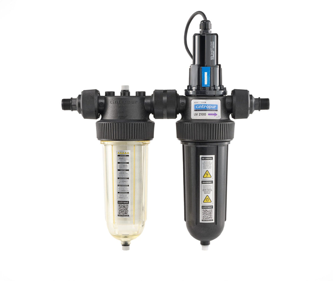 Vattenfilter egen brunn NW25 Duo - Partikel & UV - filtrering Cintropur - Vattenfilterhuset