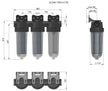 Vattenfilter egen brunn SL240 Trio - Dubbel Partikel + Kol - filtrering Cintropur - Vattenfilterhuset
